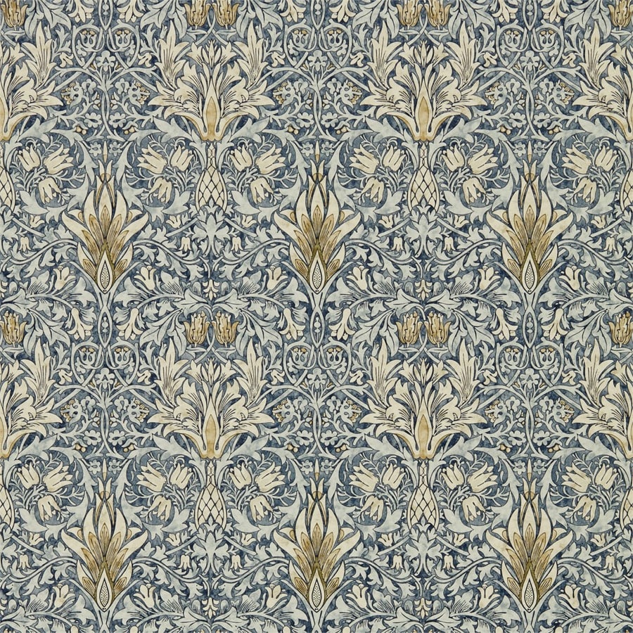 Load image into Gallery viewer, Morris and Co Tapet Snakeshead Indigo Cumin
