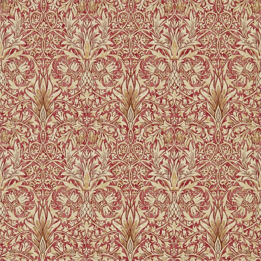 Morris and Co Tapet Snakeshead Madder Gold