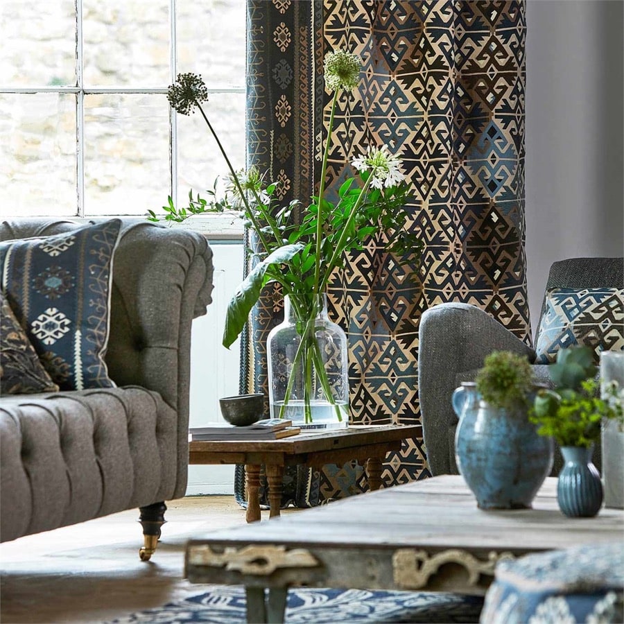Morris and Co Tyg Burdock & Star Indigo