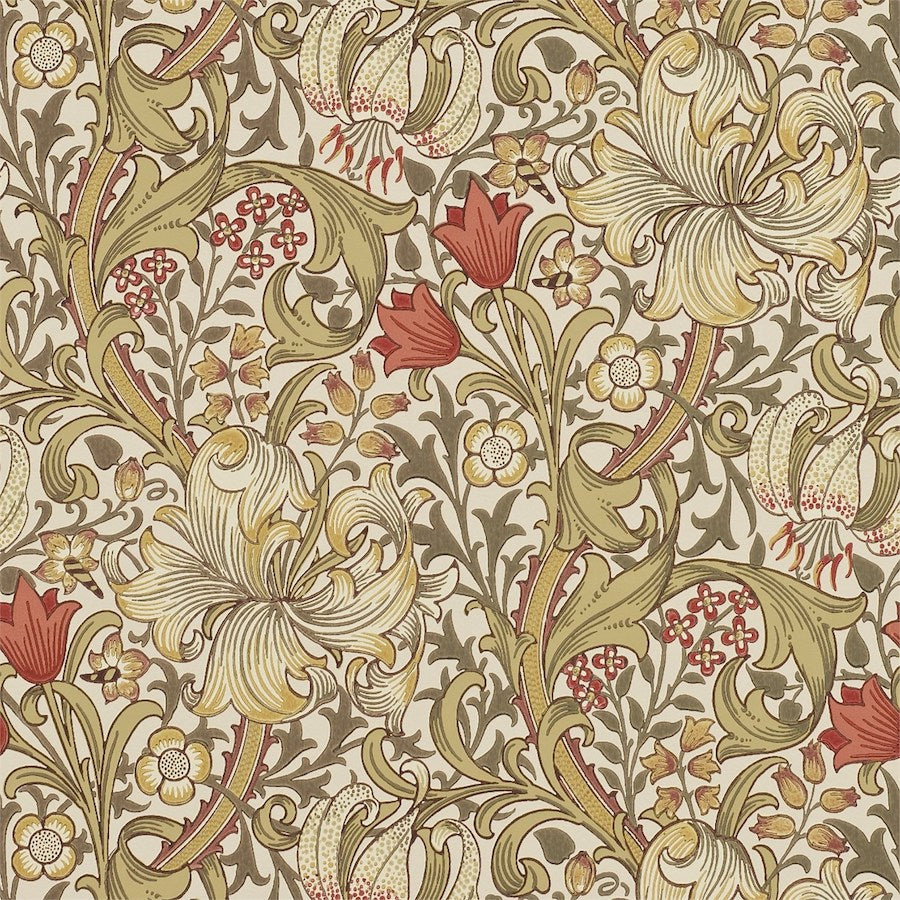 Morris & Co Golden Lily Tapet