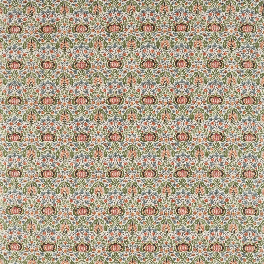 Morris and Co Tyg Little Chintz Olive Ochre