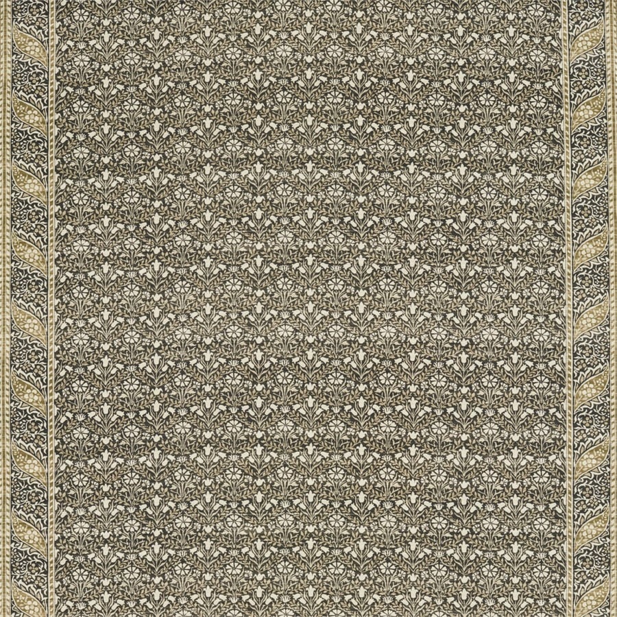 Morris and Co Tyg Morris Bellflowers Charcoal Olive