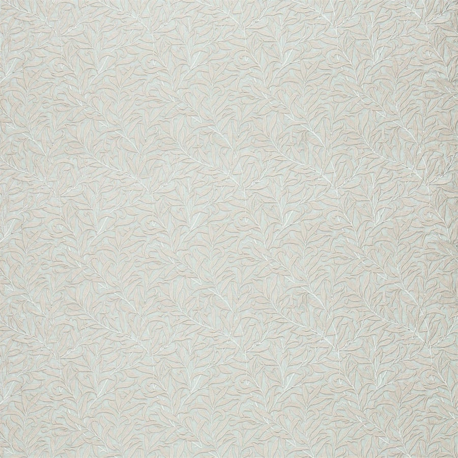 Morris and Co Tyg Pure Willow Bough Embroidery Wild Mint