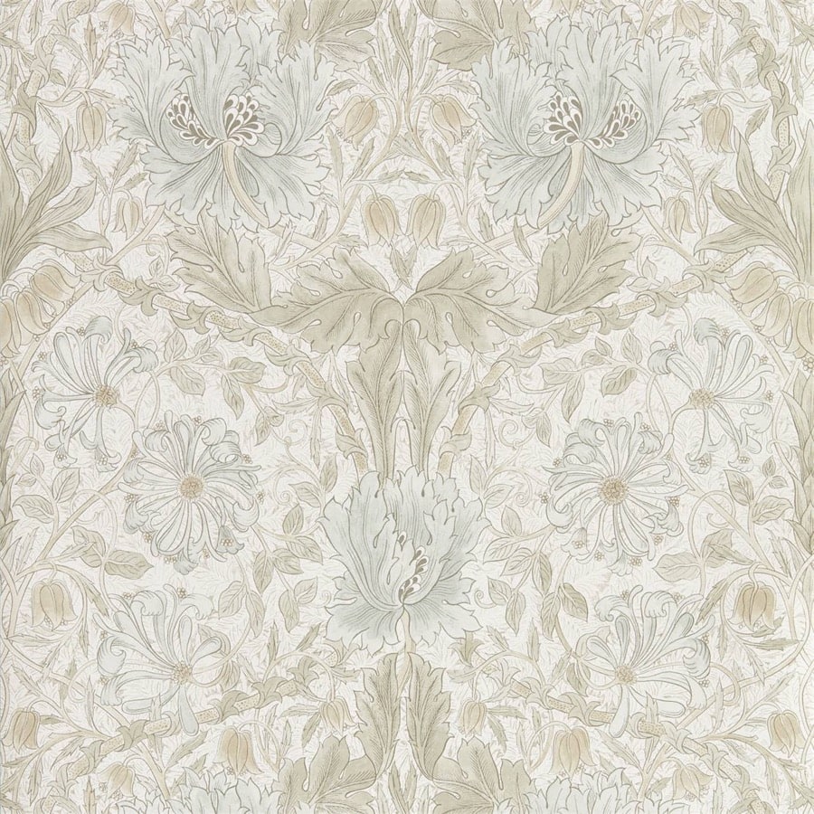 Morris and Co Tapet Pure Honeysuckle & Tulip Linen