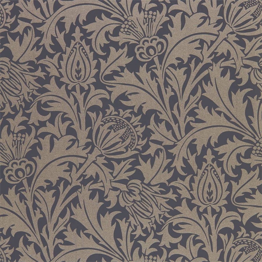 Morris and Co Tapet Pure Thistle Black Ink