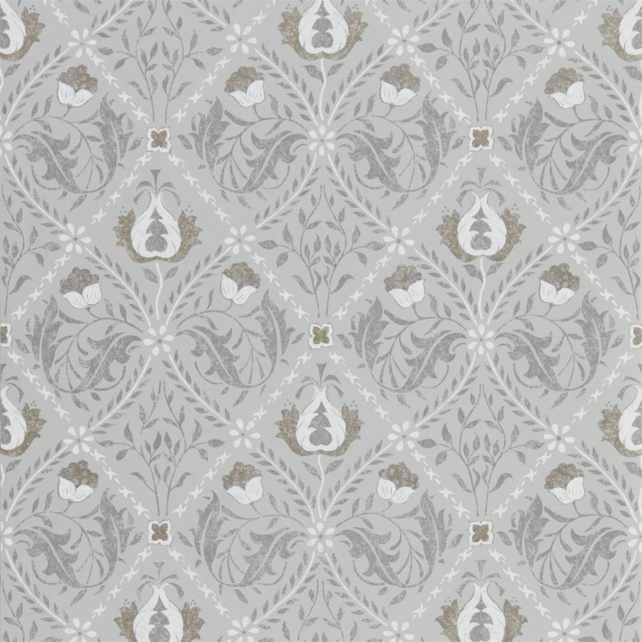 Morris and Co Tapet Pure Trellis Lightish Grey