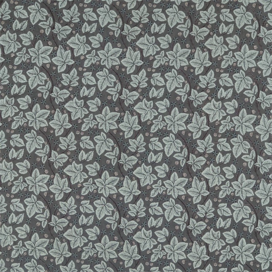 Morris and Co Tyg Pure Bramble Embroidery Inky Purple