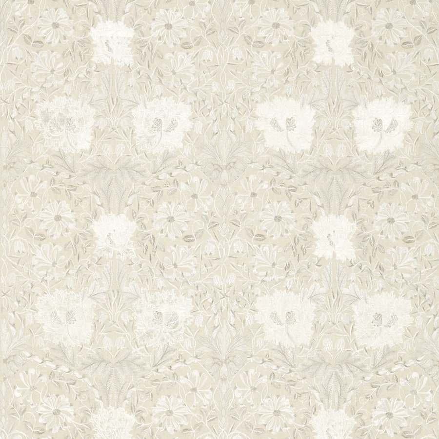 Morris and Co Tyg Pure Honeysuckle & Tulip Embroidery Linen