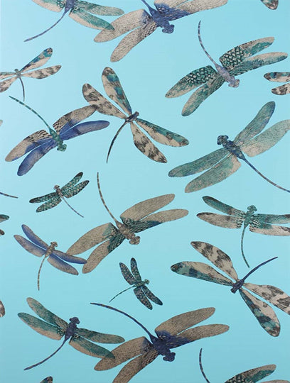 Osborne and Little Tapet Dragonfly Dance Jade Demin