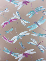 Osborne and Little Tapet Dragonfly Dance Plum Duck Egg