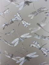 Osborne and Little Tapet Dragonfly Dance Taupe Grey