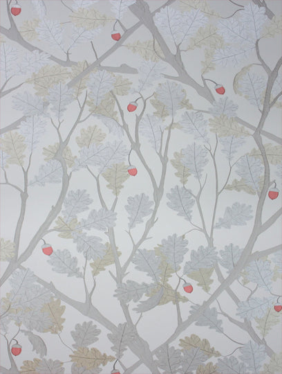 Osborne and Little Tapet Feuille De Chene Taupe Gilver