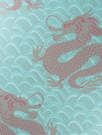 Osborne and Little Tapet Celestial Dragon Ice Blue Rose