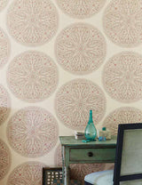 Sanderson Tapet Paisley Circles Blue