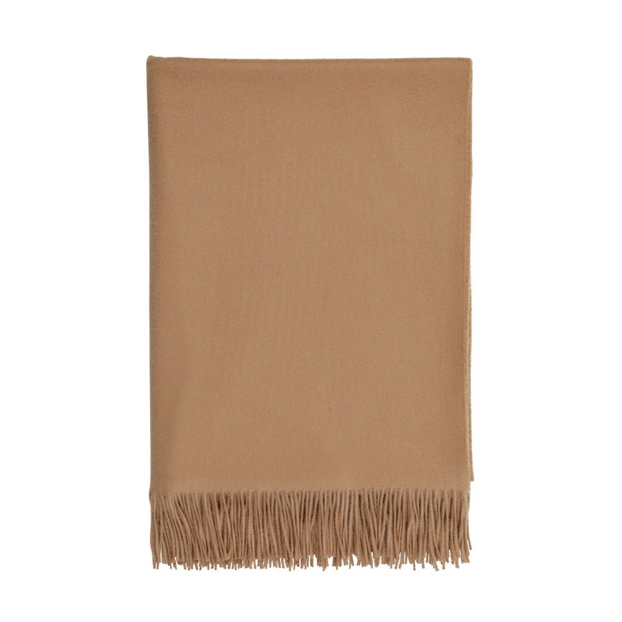 Johnstons Of Elgin Pläd Plain Cashmere Camel