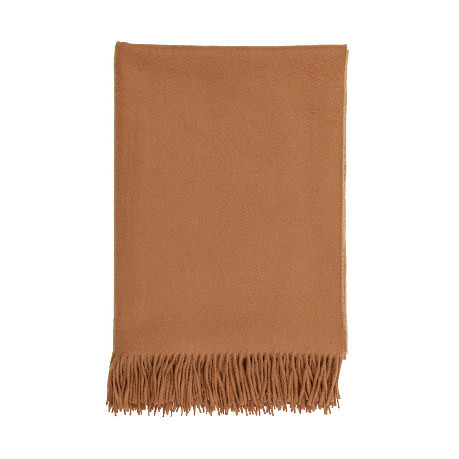 Johnstons Of Elgin Pläd Plain Cashmere Dark Camel