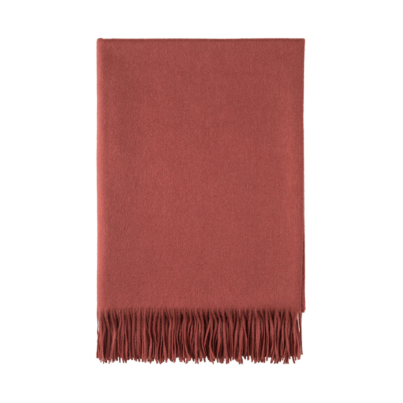 Johnstons Of Elgin Pläd Plain Cashmere Fired Brick