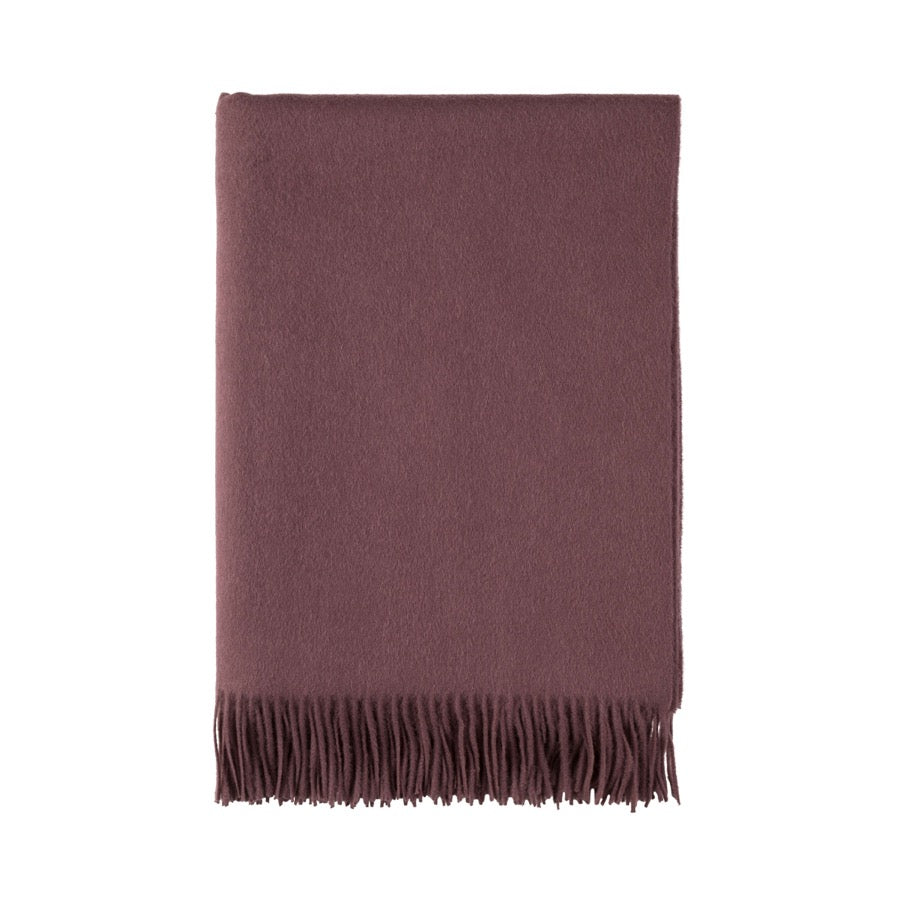 Johnstons Of Elgin Pläd Plain Cashmere Mulberry