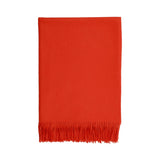 Johnstons Of Elgin Pläd Plain Cashmere Vermillion Orange