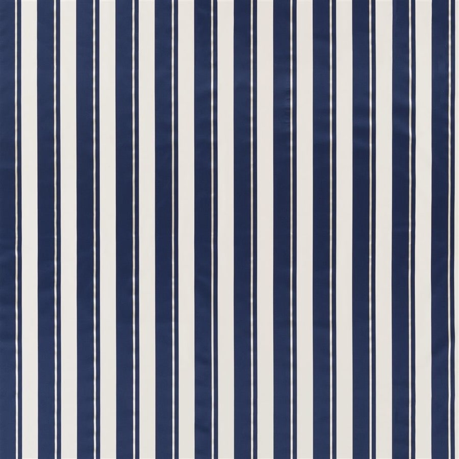 Ralph Lauren Home Tyg Belvedere Stripe Metallic Navy