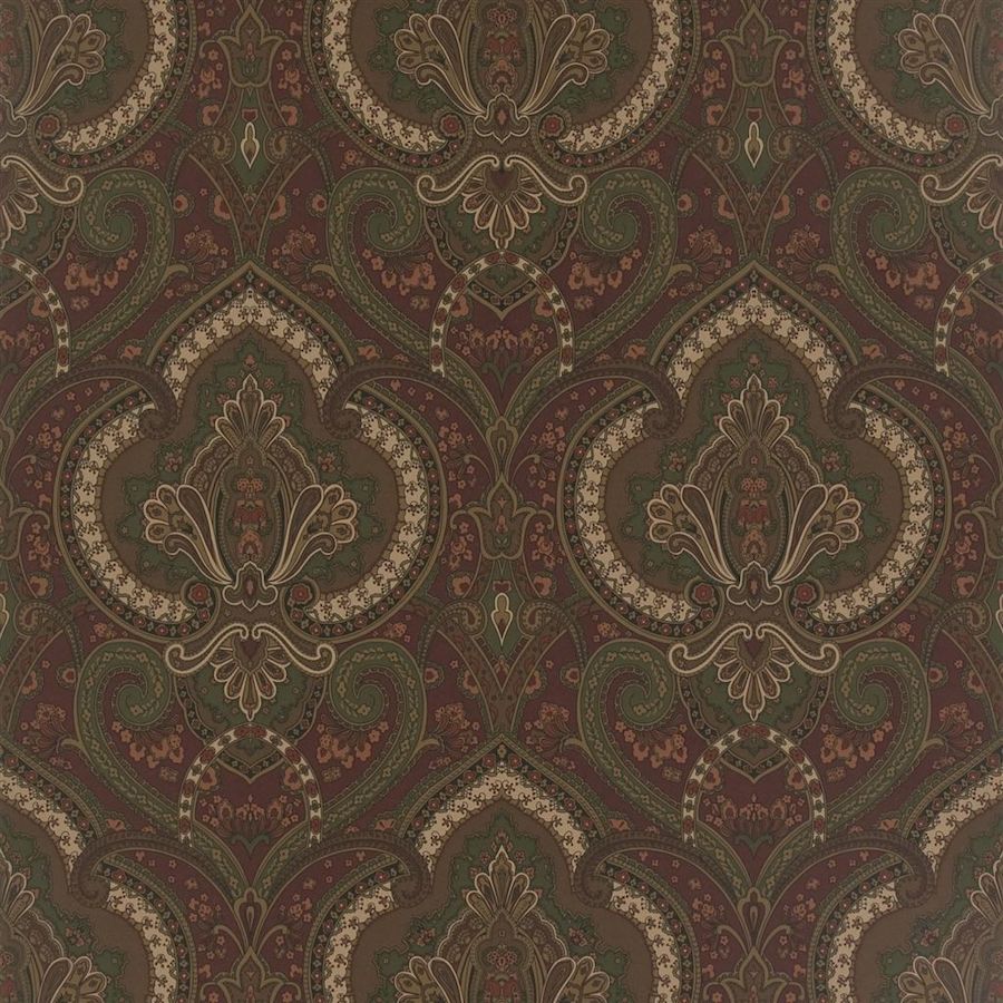 Load image into Gallery viewer, Ralph Lauren Home Tapet Castlehead Paisley Chestnut
