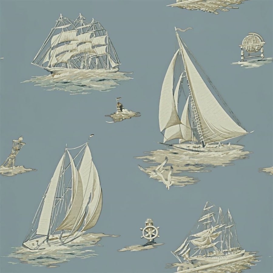 Ralph Lauren Home Tapet Down Easter Boats Mist