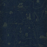 Ralph Lauren Home Tapet Searsport Map Royal