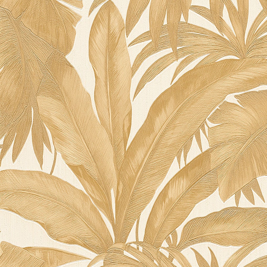Ladda upp bild till gallerivisning, Versace Home Tapet Giungla Leaves White Gold
