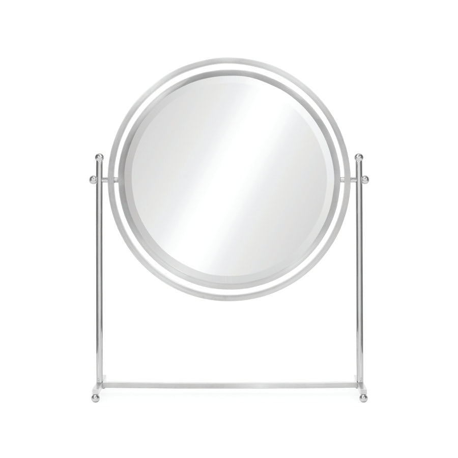 Load image into Gallery viewer, Sandrine Round Tilt Dressing Mirror Nickel
