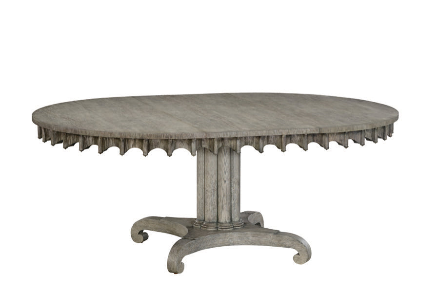 Longwood Oval Extending Dining Table Greyed Oak Default Title