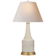Sawyer Table Lamp in Tea Stain Porcelain with Natural Paper Shade