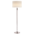 Clear Glass And Polished Nickel With Linen Shade