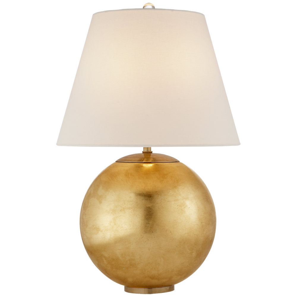 Morton Table Lamp in Gild with Linen Shade