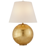 Morton Table Lamp in Gild with Linen Shade