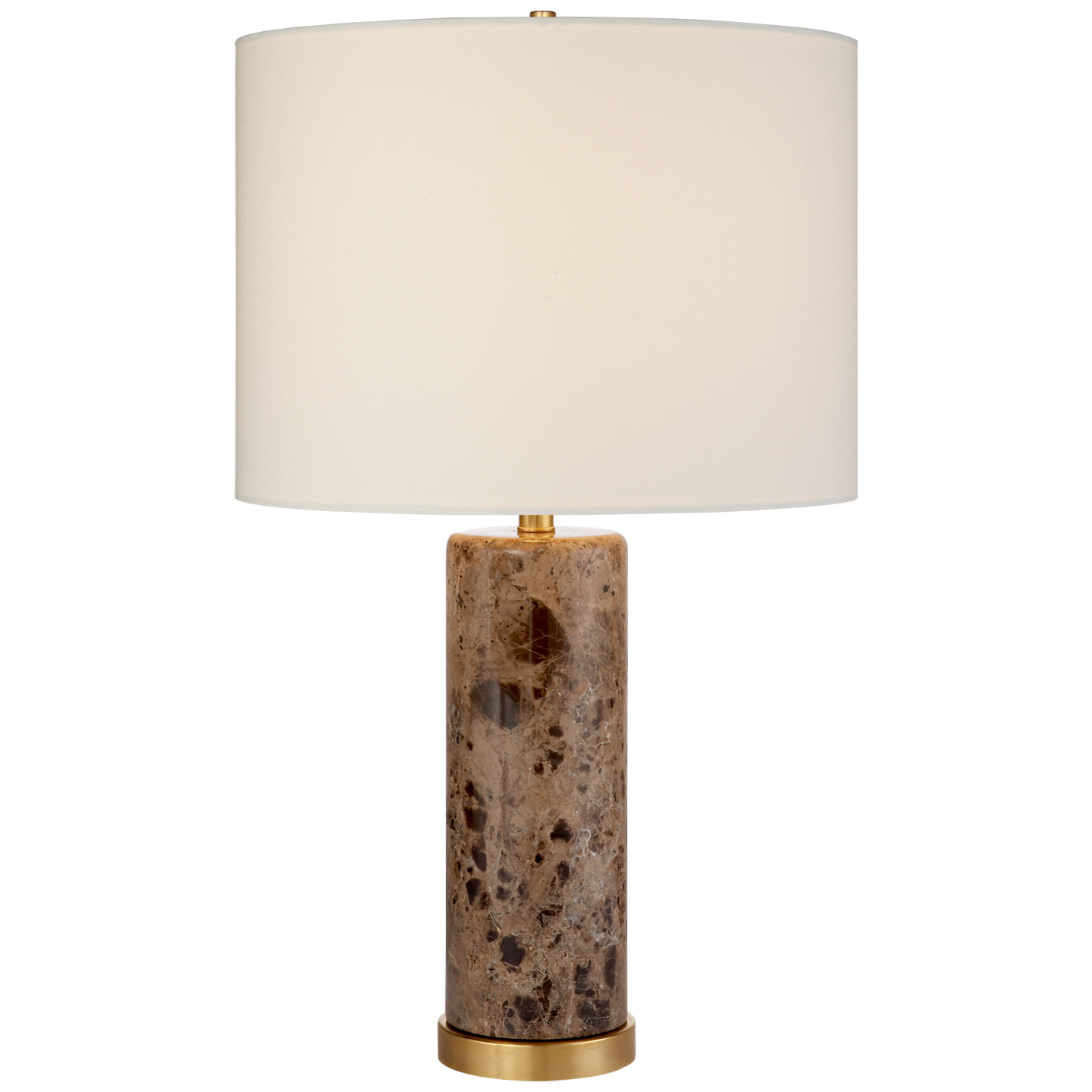 Ladda upp bild till gallerivisning, Cliff Table Lamp in Brown Marble with Linen Shade
