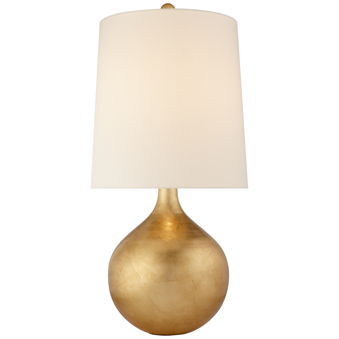 Warren Table Lamp in Gild with Linen Shade