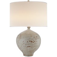 Gaios Table Lamp in Pharaoh White with Linen Shade