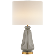 Kapila Table Lamp in Shellish Gray with Linen Shade