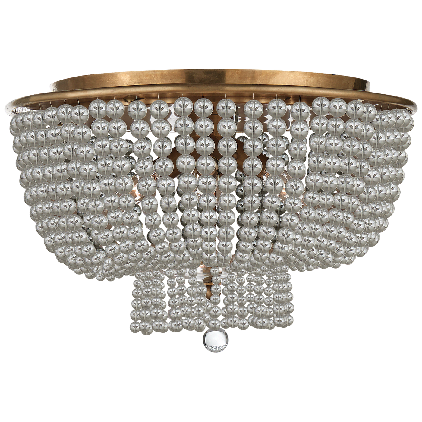 Jacqueline Flush Mount in Hand-Rubbed Antique Brass with Clear Glass