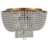 Jacqueline Flush Mount in Hand-Rubbed Antique Brass with Clear Glass