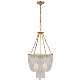 Jacqueline Chandelier in Hand-Rubbed Antique Brass with Clear Glass