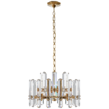 Bonnington Chandelier in Hand-Rubbed Antique Brass with Crystal