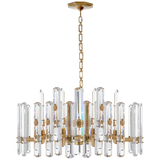 Bonnington Large Chandelier in Hand-Rubbed Antique Brass with Crystal