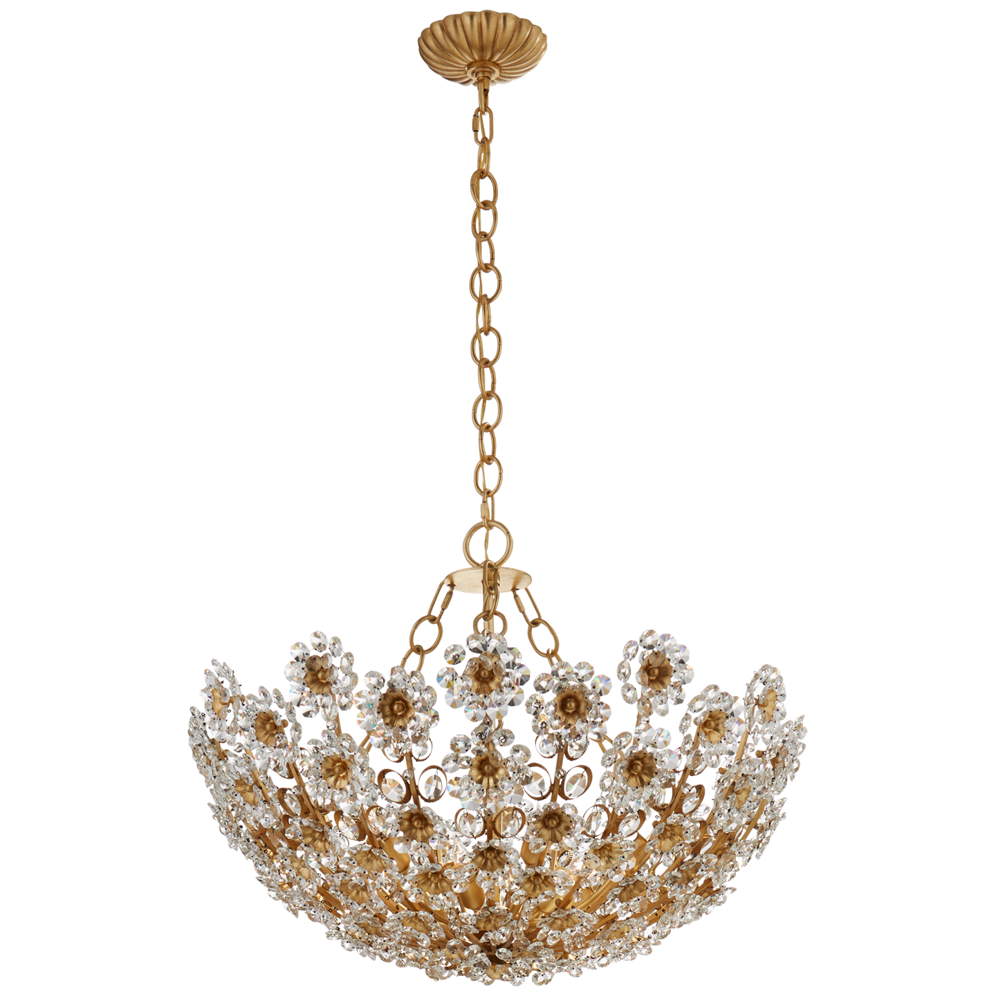 Lade das Bild in den Galerie-Viewer, Claret Short Chandelier in Gild with Crystal
