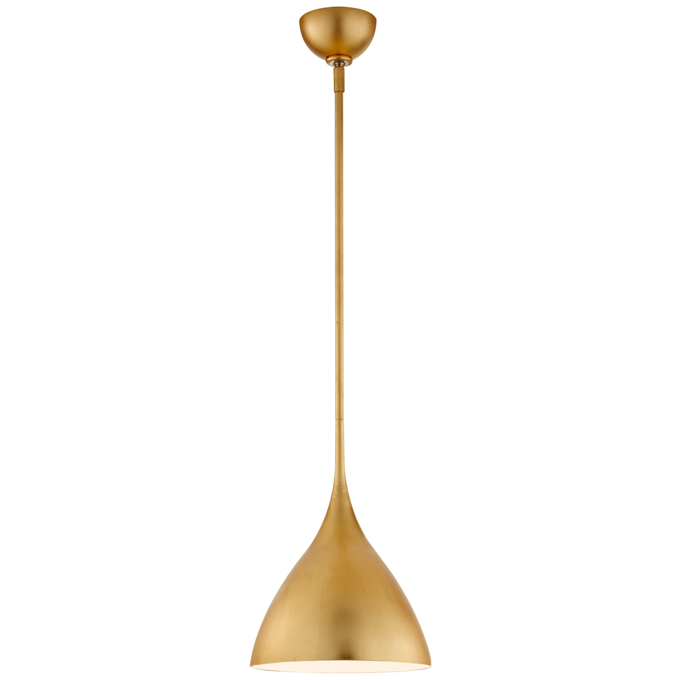 Agnes Small Pendant in Gild with White Interior