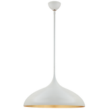 Agnes Large Pendant in Plaster White with Gild Interior
