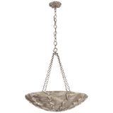 Benit Medium Sculpted Chandelier in Burnished Silver Leaf