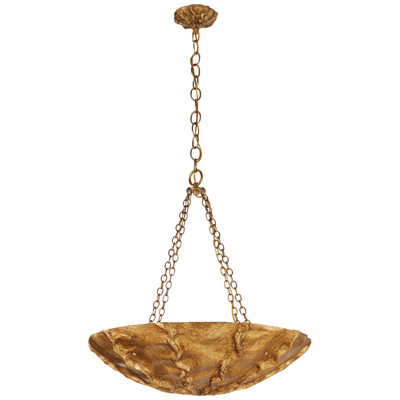 Benit Medium Sculpted Chandelier in Gild and Gilded Plaster