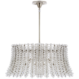 Serafina Large Drum Chandelier in Polished Nickel with Crystal