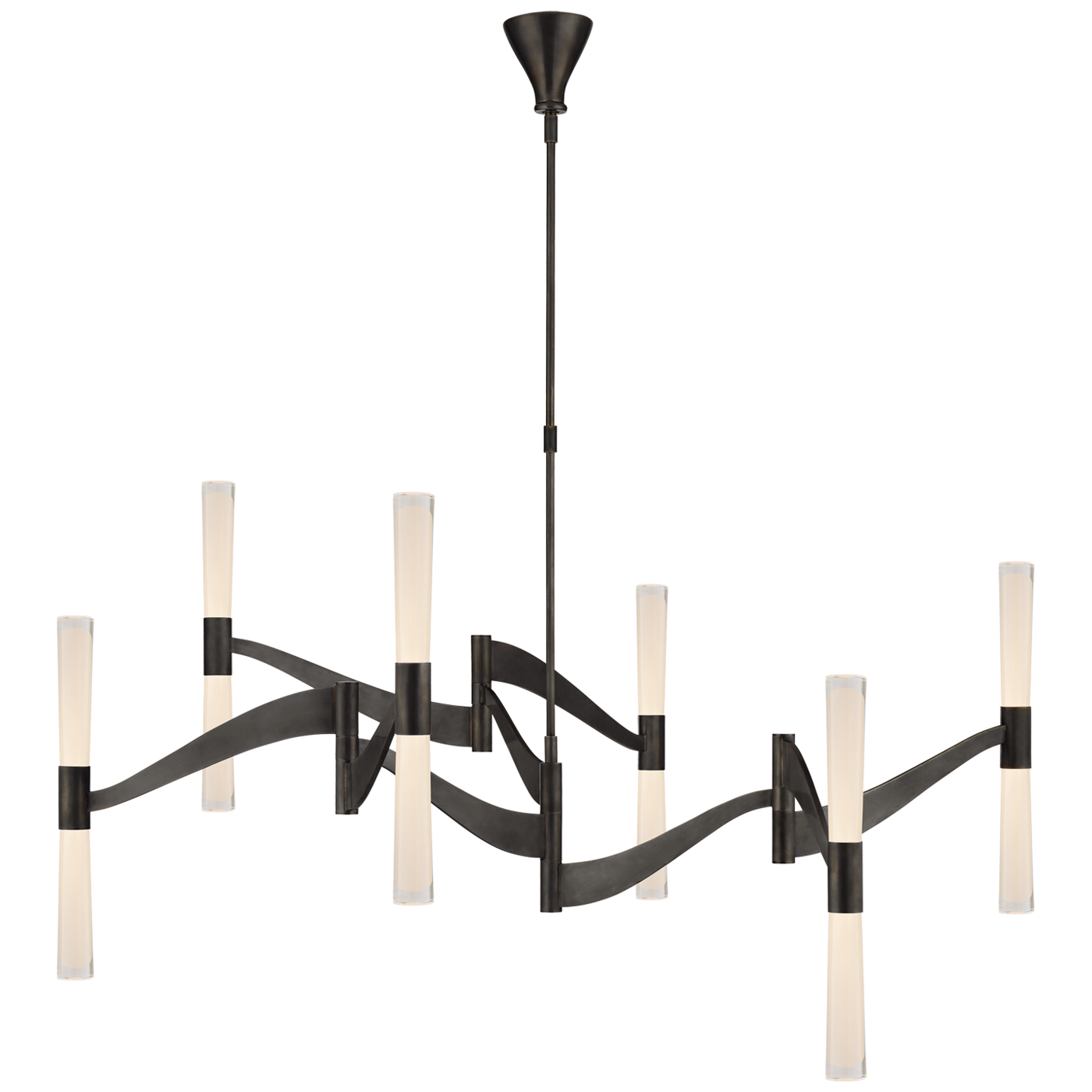 Brenta Grande Chandelier in Bronze with Clear Glass 